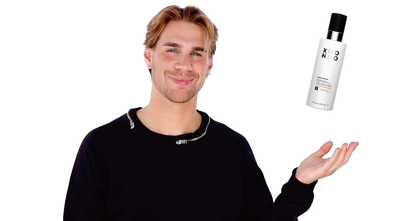 Load video: Brad Mondo showing off the Wavetech Nex-Gen Wave Conditioning Mist product and how it works.